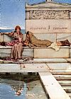 Sir Lawrence Alma-tadema Famous Paintings - Xanthe and Phaon